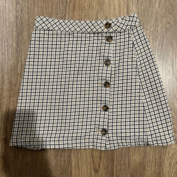 H & M Pleated Houndstooth Check Skirt Size 4 - Picture 1 of 3